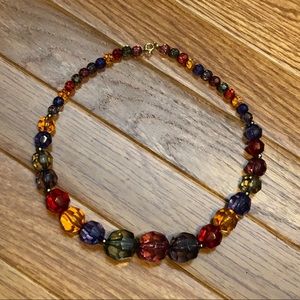 Vintage Lucite Faceted bead necklace